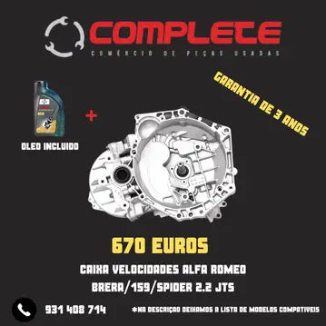 Caixa velocidades recondicionada ALFA ROMEO BRERA/159/SPIDER 2.2 JTS